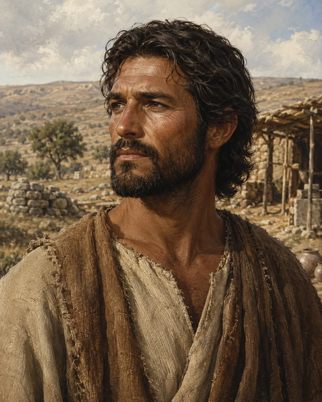 Illustrated portrait of Irad, a descendant of Cain in Genesis