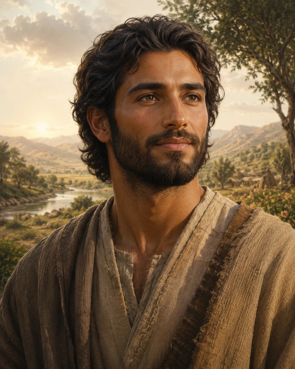 Illustrated portrait of Seth, the son of Adam and Eve