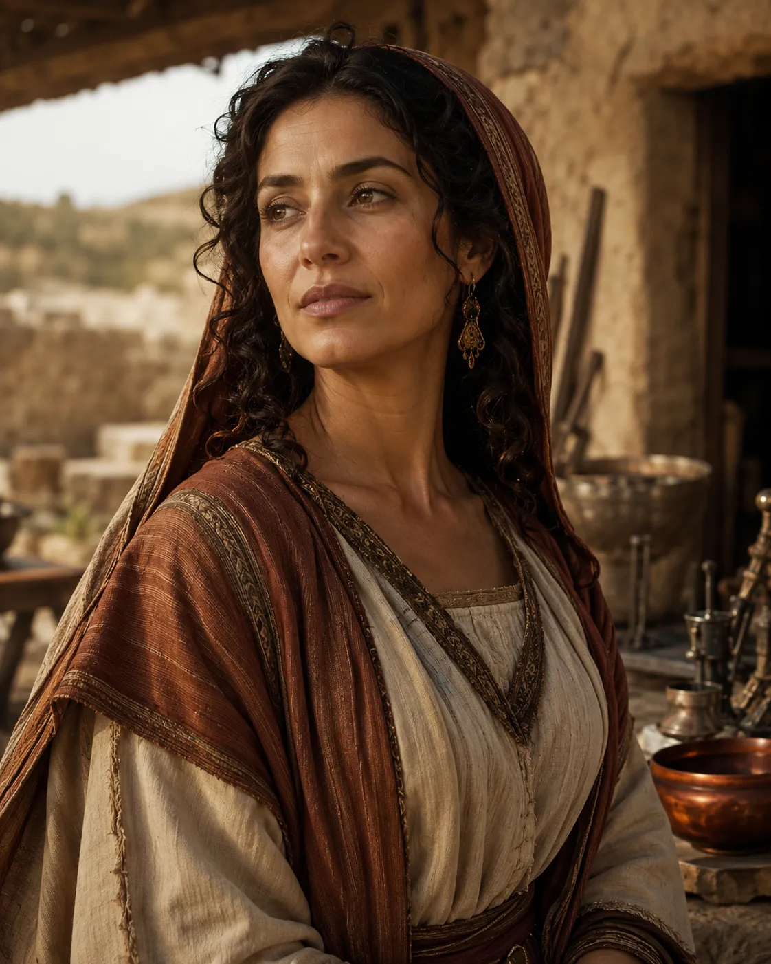 Illustrated portrait of Zillah, the wife of Lamech in Genesis