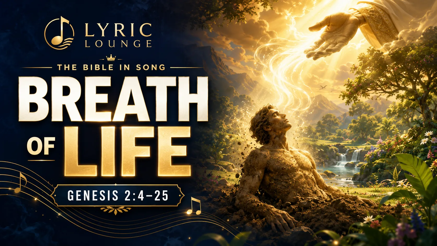 Breath of Life Genesis song artwork inspired by Adam, Eve, and the Garden of Eden