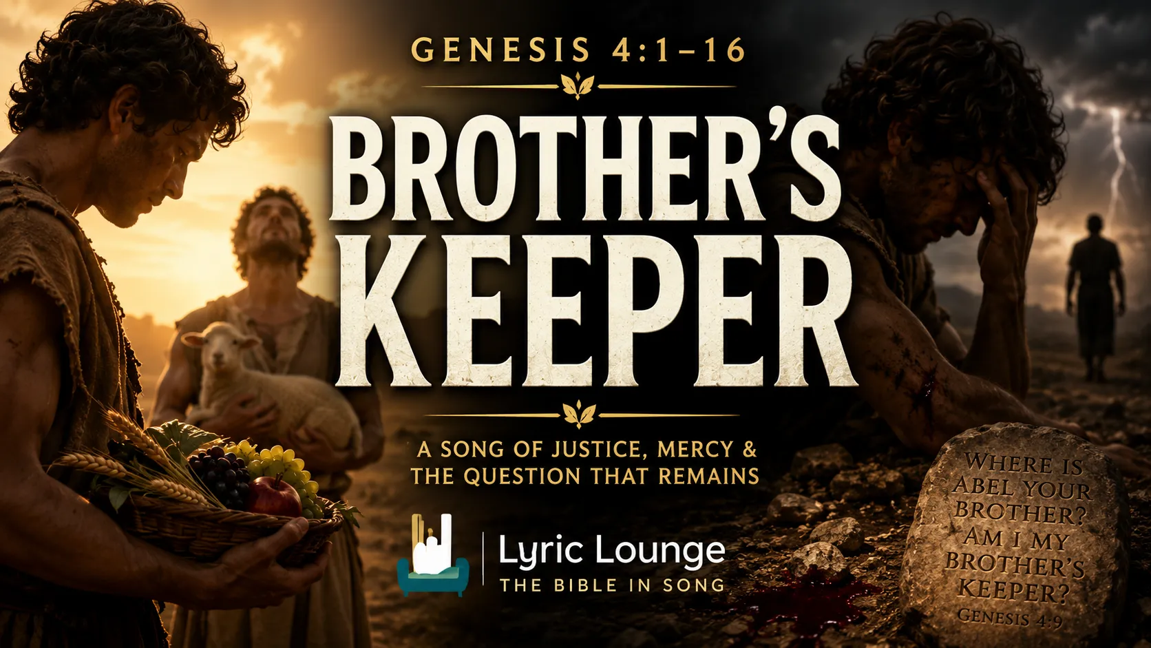 Brother’s Keeper Genesis song artwork depicting Cain and Abel from Genesis 4